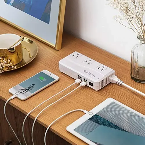 ISELECTOR 250W Power Converter 220V to 110V Voltage Converter with 8 Charging Ports Universal Travel Adapter and UK/AU/US/EU Worldwide Plug Adapter, ETL Listed - 7