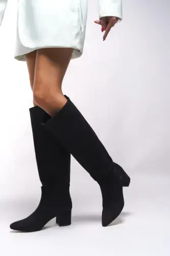 Iserolia Women's Boot 00125000 Black Suede-Black Suede - 4