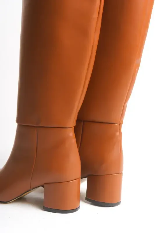 Iserolia Women's Boot 00125000 Tan Leather-Tan Leather - 2