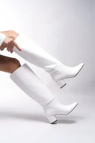 Iserolia Women's Boot 00125000 White Leather-White Leather - RICCON (1)