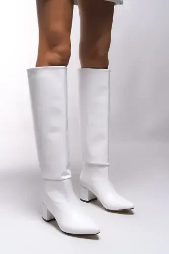 Iserolia Women's Boot 00125000 White Leather-White Leather - 4