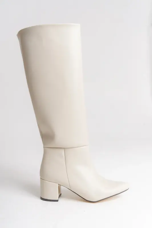 Iserolia Women's Boots 00125000 Beige Leather-Beige Leather - 1