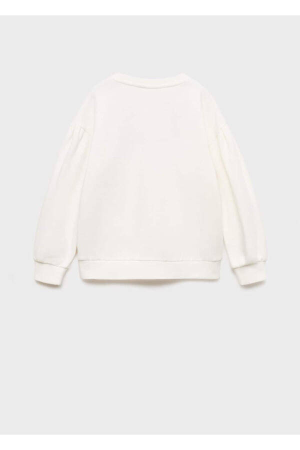 Ishleme detali bilan paxta mato sweatshirt - 4
