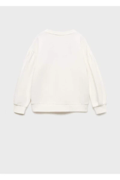 Ishleme detali bilan paxta mato sweatshirt - 4