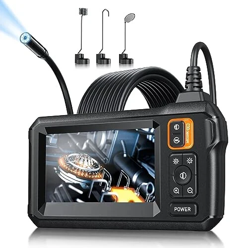 Endoscope Camera with Light, Inspection Borescope Camera with 4.3