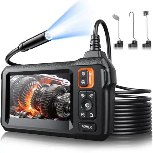 Endoscope Camera with Light, Inspection Borescope Camera with 4.3