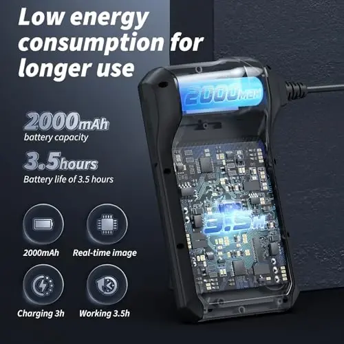 Endoscope Camera with Light, Inspection Borescope Camera with 4.3