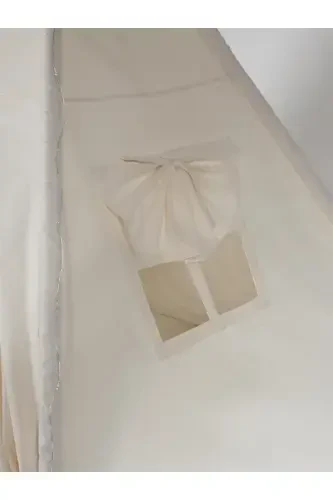 LumiTent Işıklı Çocuk Oyun Çadırı Kızıldereli Çadırı Oyun Evi Minder ve Yastıklı Bej-Bej - 2