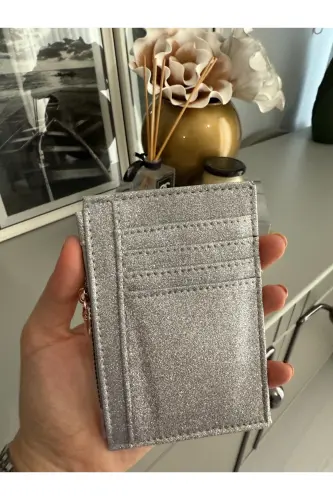 Işıltılı Gümüş Simli Kartlık-Gümüş - ILKNURBUTIK (1)