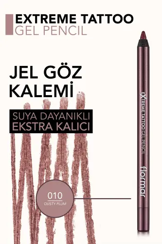 Işıltılı Kalıcı Göz Kalemi (PEMBE-TEN) - Extreme Tattoo Gel Pencil - 010 Dusty Plum - 8682536041171-010 DUSTY PLUM - 5