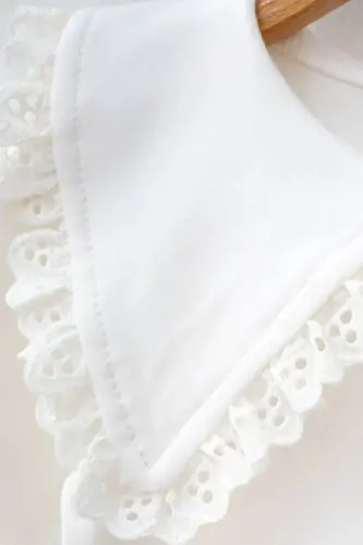 İsim Nakışlı Kız Bebek Yenidoğan Tulum Mevlüt Takımı Hastane Çıkışı Bebek Hediyelik-Beyazisimli - 3