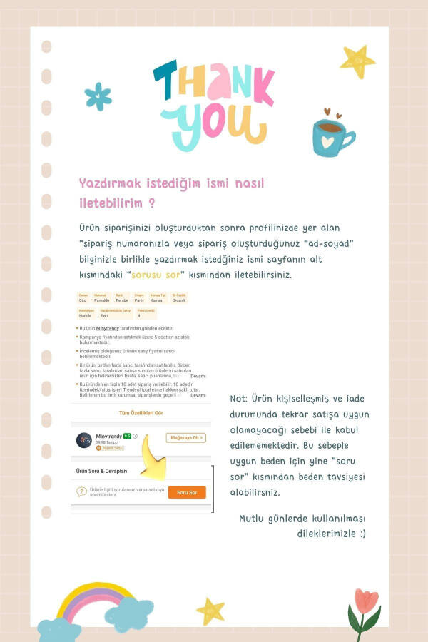 İsimli Yenidoğan Kız Bebek Organik Müslin Şapkalı Kruvaze Takım Hastane Çıkışı Tulum Hediyelik-Krem - 4