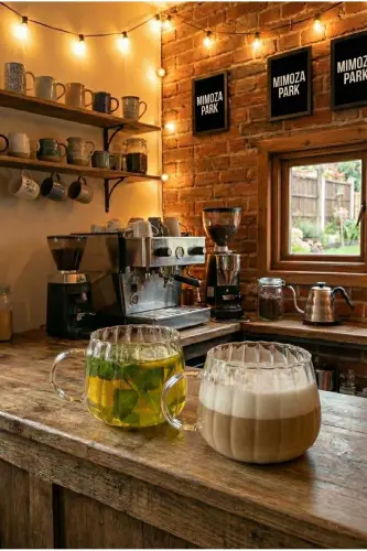 1 Adet Isıya Dayanıklı Borosilikat Termisil Kupa Çizgi Tasarımlı Cam Bardak Kahve Sunum Bardağı - 5