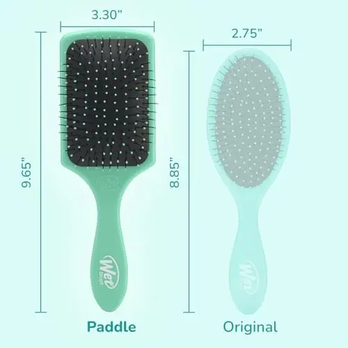 Wet Brush Paddle Detangler Hair Brush,ModazoneExclusive Aqua, Ultra-Soft IntelliFlex Bristles with AquaVent Design, Great For Treatment & Mask Application, Women, Men, Wet, Dry and Damaged Hair - 3