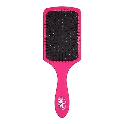 Wet Brush Paddle Detangler Hair Brush, Pink, Ultra-Soft IntelliFlex Bristles with AquaVent Design, Great For Treatment & Mask Application, Women, Men, Wet, Dry and Damaged Hair - WET BRUSH
