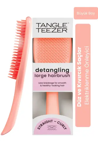 The Ultimate Detangler Large Peach Eletriklenme Önleyici Saç Fırçası-Tarak (Düz ve Kıvırcık Saçlar) - No Color - 6
