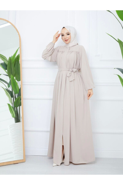 Islamic Modest Ferace Robe with Drawstring, Medina Silk, Full Coverage - 3