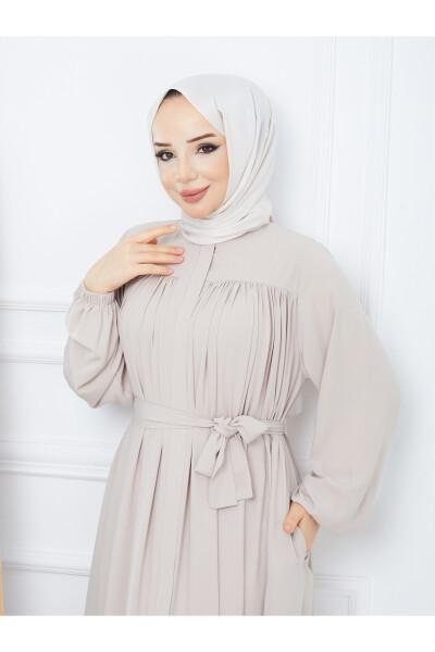 Islamic Modest Ferace Robe with Drawstring, Medina Silk, Full Coverage - 15