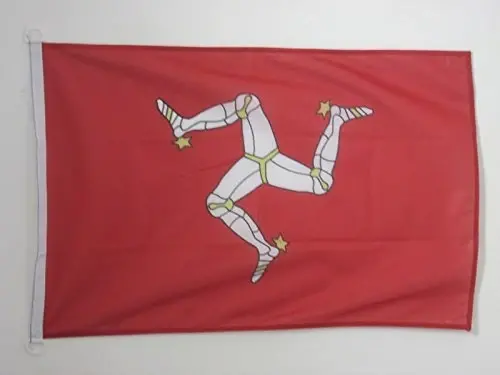 Isle of Man NAUTICAL Flag 18'' x 12'' - Manx - English flags 30 x 45 cm. - Banner 12x18 in for boat - AZ FLAG 