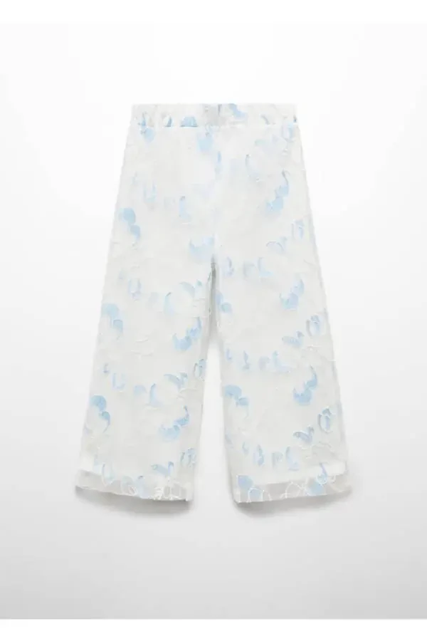 İşlemeli tül pantolon - 2