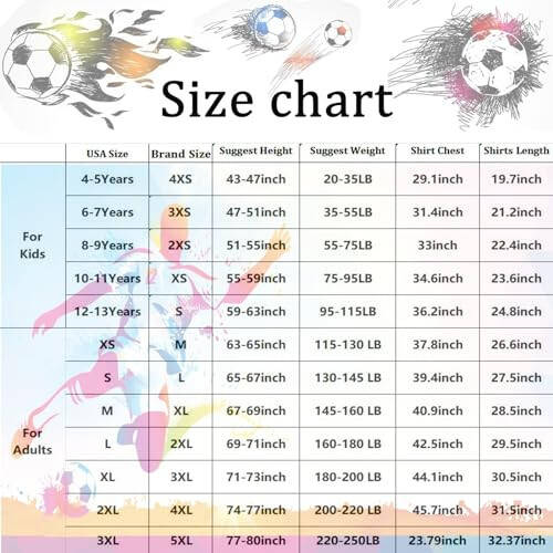 Ism, raqam va jamoa logosi bilan individual futbol forma, bolalar o'g'il va qizlar uchun - 2