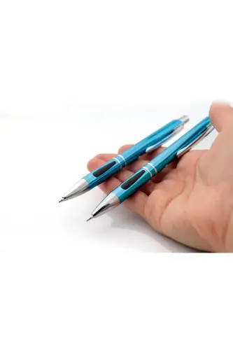 Isme Kişiye Özel 2'li Tükenmez Ve Versatil Kalem Seti Yılbaşı-Mavi - 3