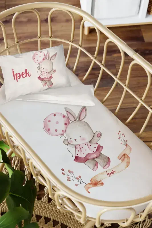 Ismga xos ona yonida 60x100 beshik uyqu choyshablari to'plami - 1