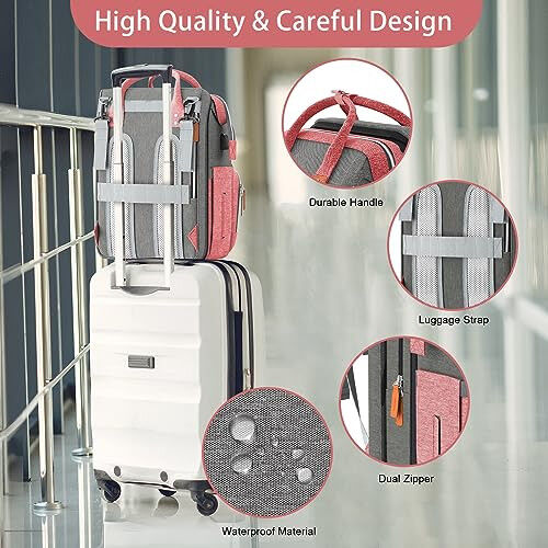 ISMGN Extra Large Diaper Bag Backpack, Expandable Diaper Bag, Twin Diaper Bag - 5