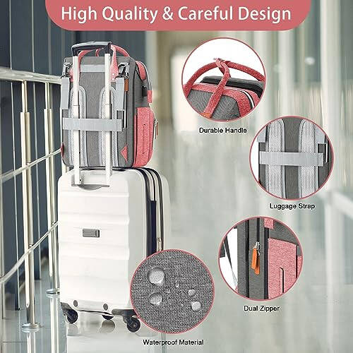 ISMGN Extra Large Diaper Bag Backpack, Expandable Diaper Bag, Twin Diaper Bag - 5
