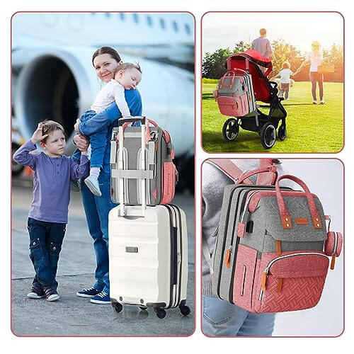 ISMGN Extra Large Diaper Bag Backpack, Expandable Diaper Bag, Twin Diaper Bag - 6