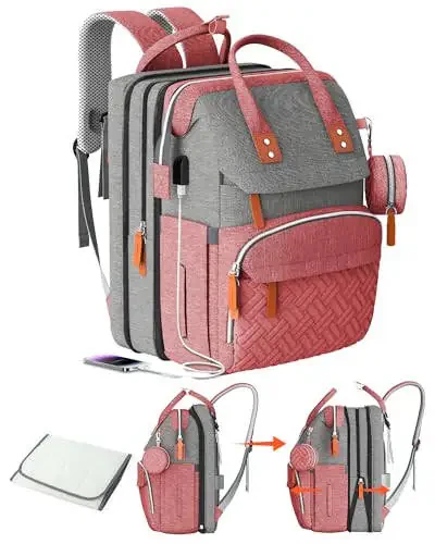 ISMGN Diaper Bag Backpack, Large Diaper Bag, Multifunctional Diaper Bag, Diaper Bags… - 1