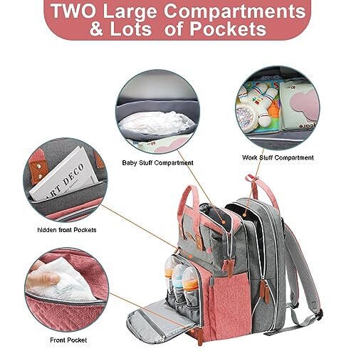 ISMGN Diaper Bag Backpack, Large Diaper Bag, Multifunctional Diaper Bag, Diaper Bags… - 3