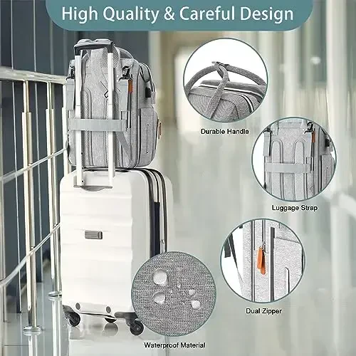 ISMGN Extra Large Diaper Bag Backpack, Expandable Diaper Bag, Twin Diaper Bag - 5