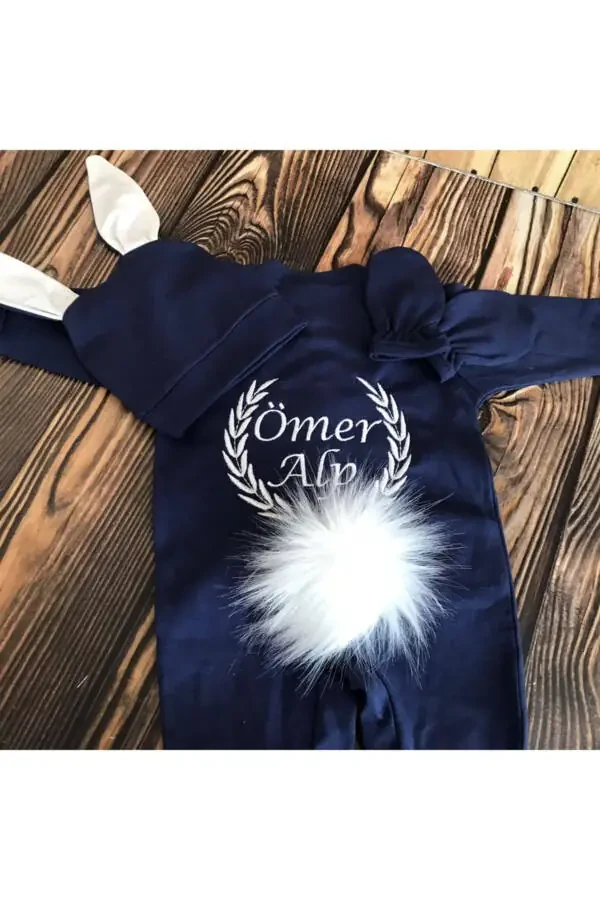 Ismli Quyonli Chaqaloq Kombez (ko'k) - 1