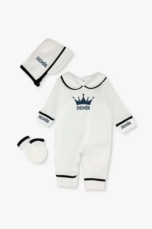 Ismli yangi tug'ilgan o'g'il bola bolalar tulumchasi kasalxonadan chiqish bolalar xotira to'plami mavlyud to'plami ismga moslashtirilgan - to'q ko'k3 - MINYTRENDY