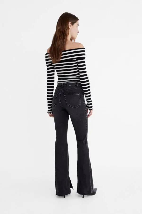 Ispancha oyoqli Slim Fit Jinsi - 3