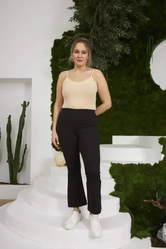 Ispancha Paça Katta O'lchamli Qora Po'latdan To'qilgan Tayt - 5