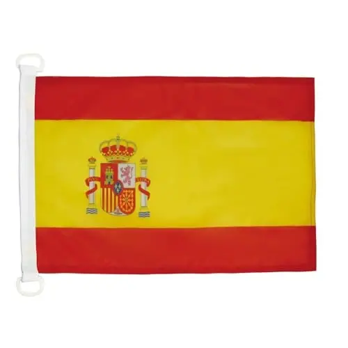 Spain NAUTICAL Flag 18'' x 12'' - Spanish flags 30 x 45 cm. - Banner 12x18 in for boat - AZ FLAG 