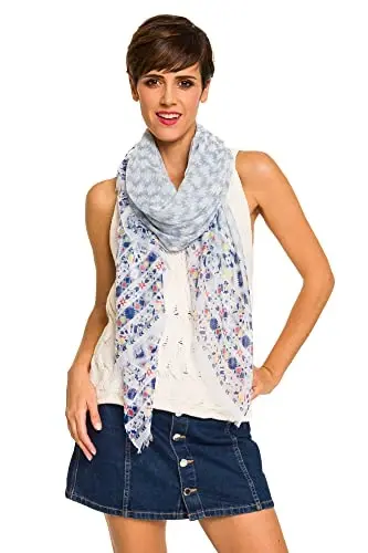 MELIFLUOS DESIGNED IN SPAIN Scarf for Women Lightweight Geometric Fashion For Summer Fall Scarves Shawl Wraps - 5