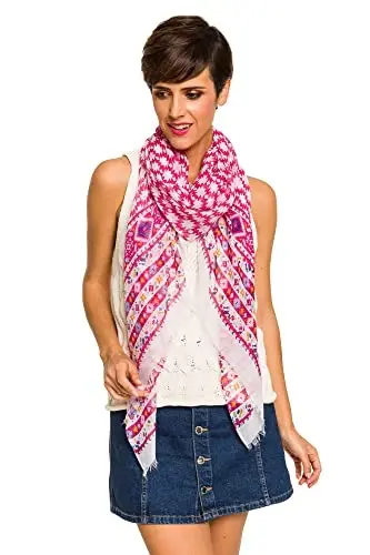 MELIFLUOS DESIGNED IN SPAIN Scarf for Women Lightweight Geometric Fashion For Summer Fall Scarves Shawl Wraps - 9