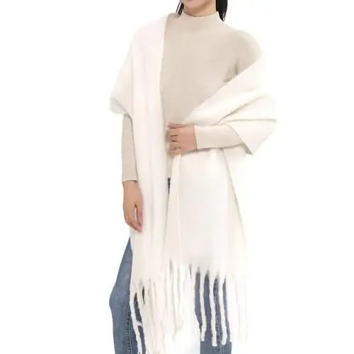 MELIFLUOS DESIGNED IN SPAIN Women's Fashion Scarves Long Shawl Cardigan Wrap Large Warm Long Scarves - 2