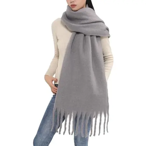 MELIFLUOS DESIGNED IN SPAIN Women's Fashion Scarves Long Shawl Cardigan Wrap Large Warm Long Scarves - 4