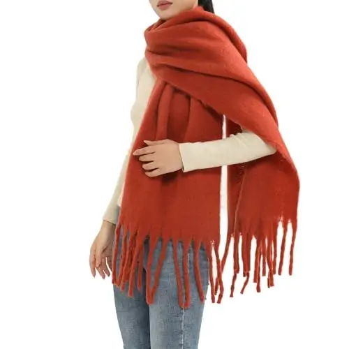 MELIFLUOS DESIGNED IN SPAIN Women's Fashion Scarves Long Shawl Cardigan Wrap Large Warm Long Scarves - 4