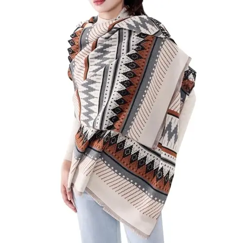 MELIFLUOS DESIGNED IN SPAIN Women's Fashion Scarves Long Shawl Cardigan Wrap Large Warm Long Scarves - 3