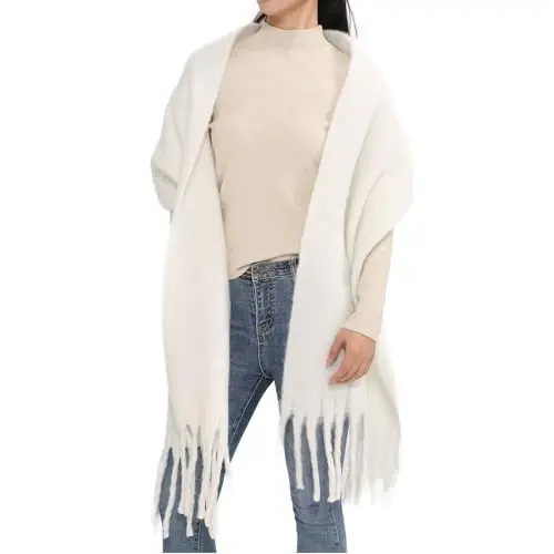 MELIFLUOS DESIGNED IN SPAIN Women's Fashion Scarves Long Shawl Cardigan Wrap Large Warm Long Scarves - 3