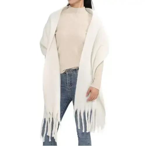 MELIFLUOS DESIGNED IN SPAIN Women's Fashion Scarves Long Shawl Cardigan Wrap Large Warm Long Scarves - 3