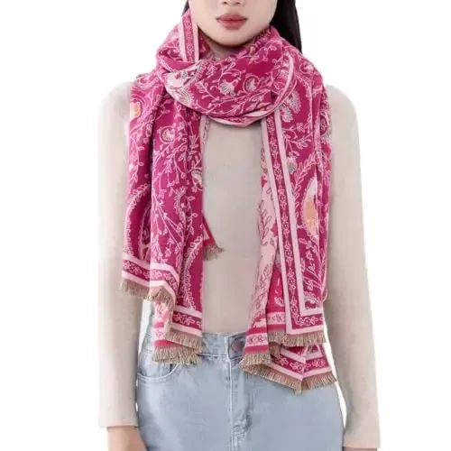 MELIFLUOS DESIGNED IN SPAIN Women's Fashion Scarves Long Shawl Cardigan Wrap Large Warm Long Scarves - 4