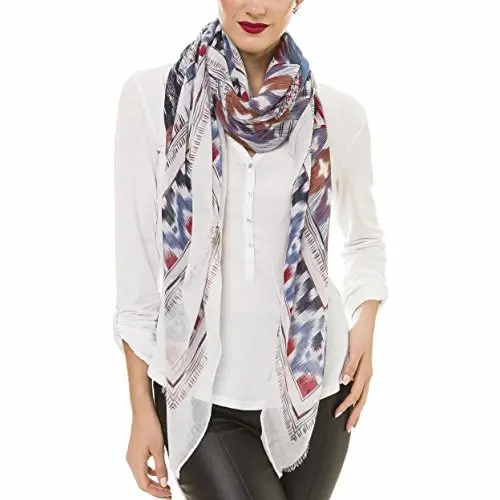 MELIFLUOS DESIGNED IN SPAIN Scarf for Women Lightweight Geometric Fashion For Summer Fall Scarves Shawl Wraps 