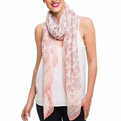 MELIFLUOS DESIGNED IN SPAIN Scarf for Women Lightweight Geometric Fashion For Summer Fall Scarves Shawl Wraps - MODAZONE (1)