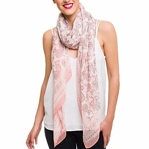 MELIFLUOS DESIGNED IN SPAIN Scarf for Women Lightweight Geometric Fashion For Summer Fall Scarves Shawl Wraps - 2